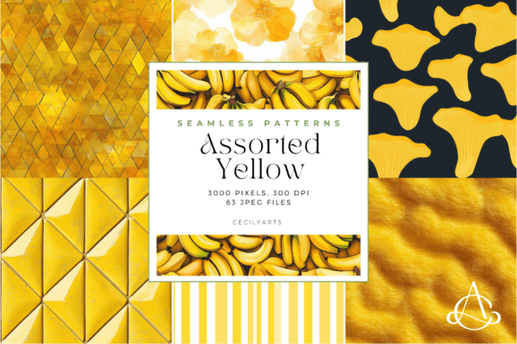 Assorted Yellow Seamless Patterns: A Strategic Asset for Creative Workflows