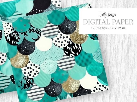Chic Teal Aesthetic Patterns Collection