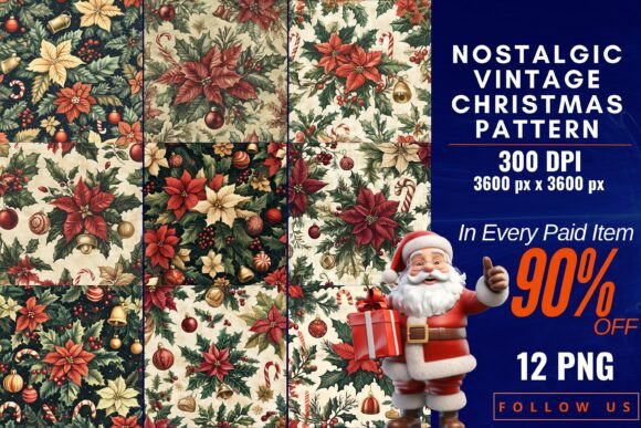 Nostalgic Vintage Christmas Patterns: Bringing Timeless Holiday Charm to Your Creations