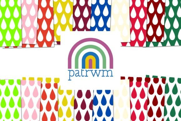 Seamless Large Teardrop Patterns for Design