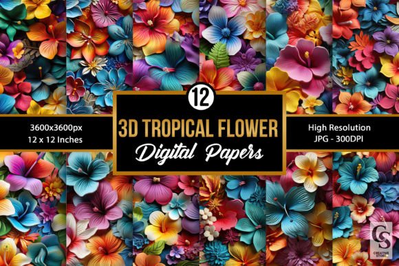 Tropical 3d Flowers Seamless Patterns: Elevating Your Creative Projects