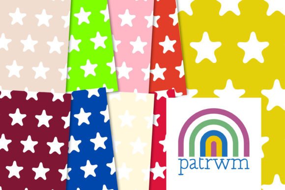 Unlocking Creativity with Seamless Wavy Stars Patterns in 80 Vibrant Colours