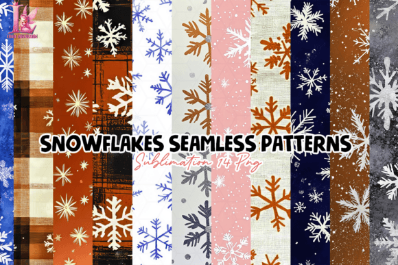Unlocking Winter Aesthetics with Snowflakes Seamless Patterns Clipart PNG